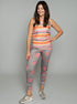 The Tie Back Tank - Pink Stripes / Pink Dots
